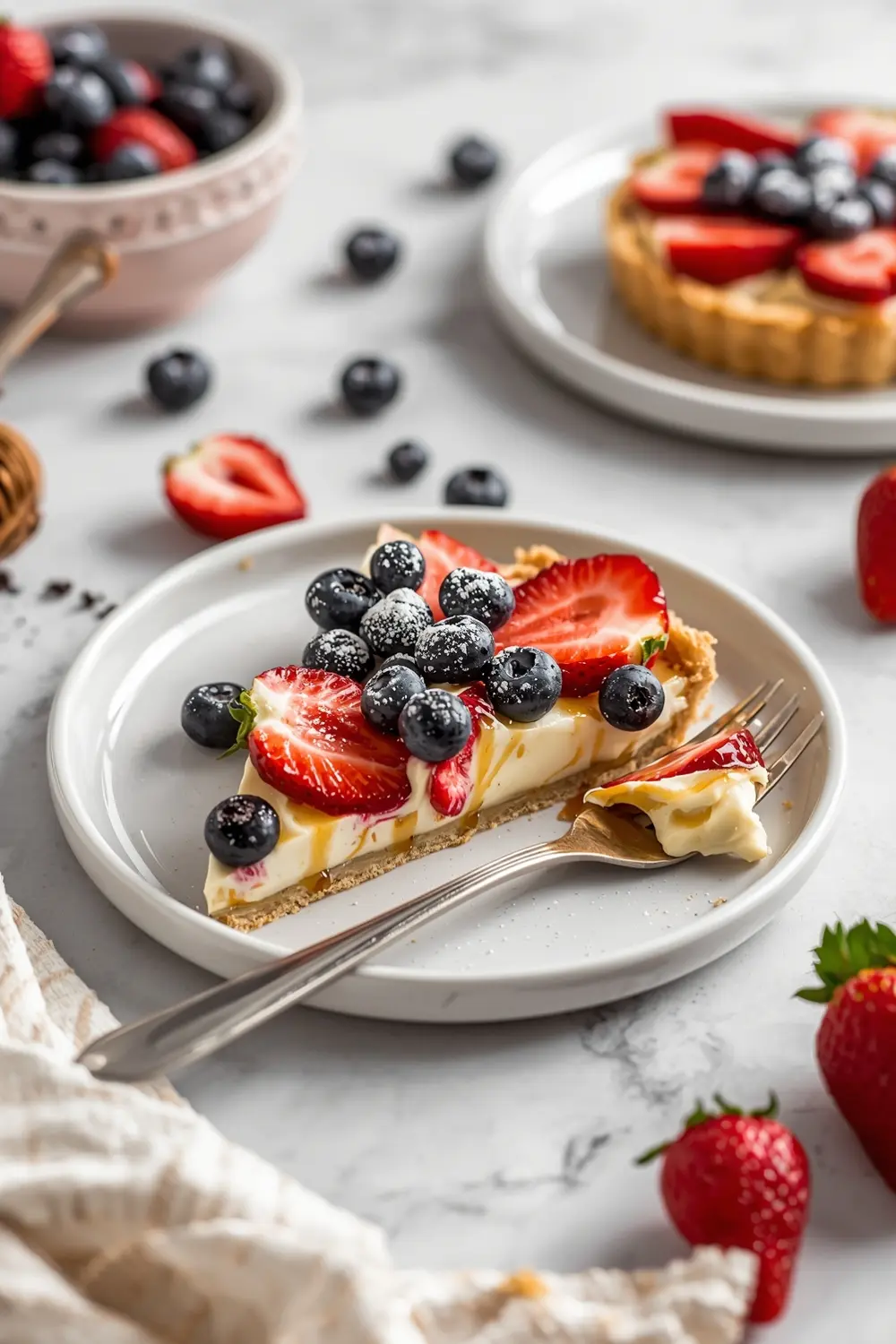 4th july fruit tart homemade