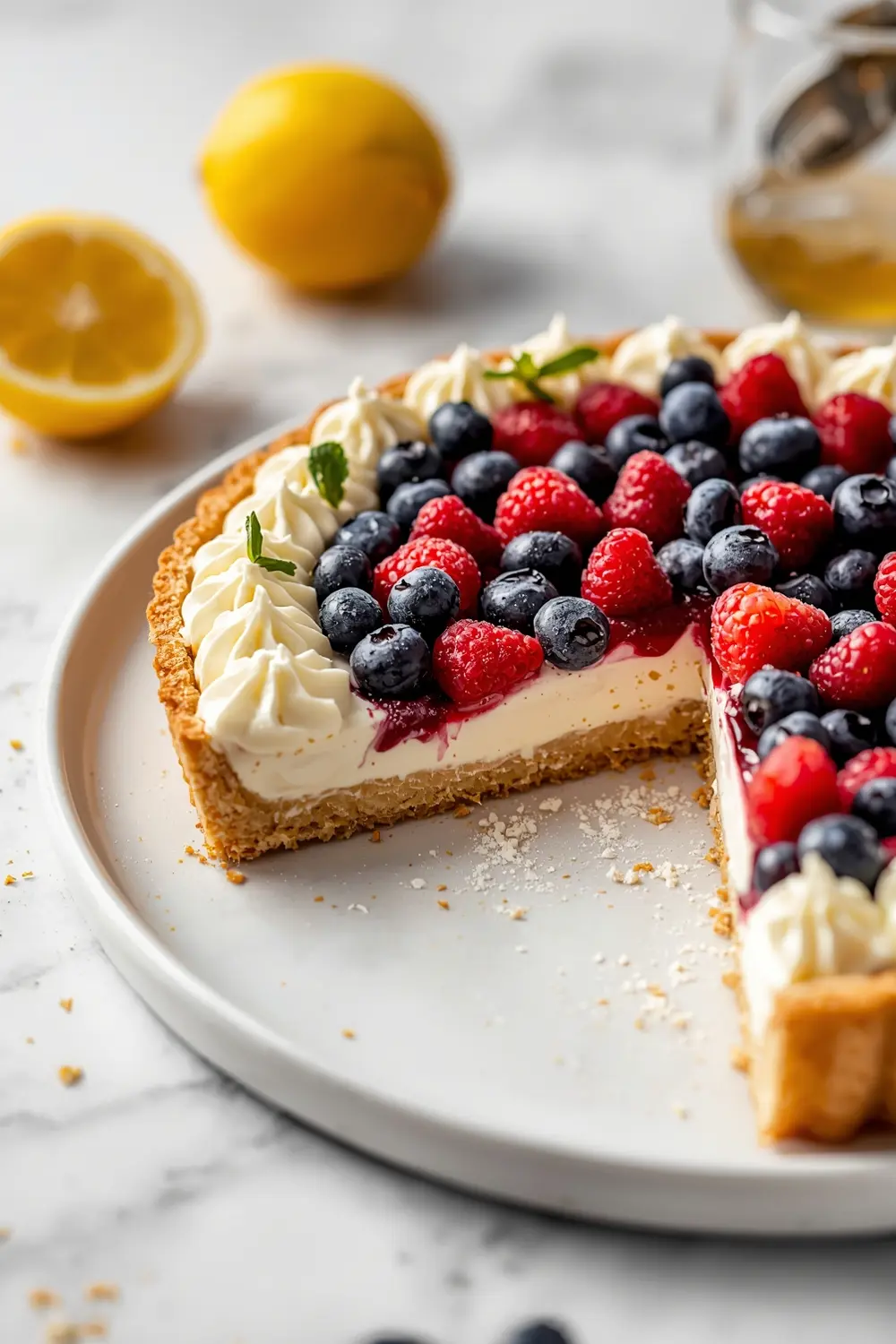 4th july fruit tart homemade
