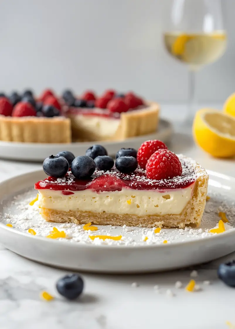 4th july fruit tart homemade ready to serve