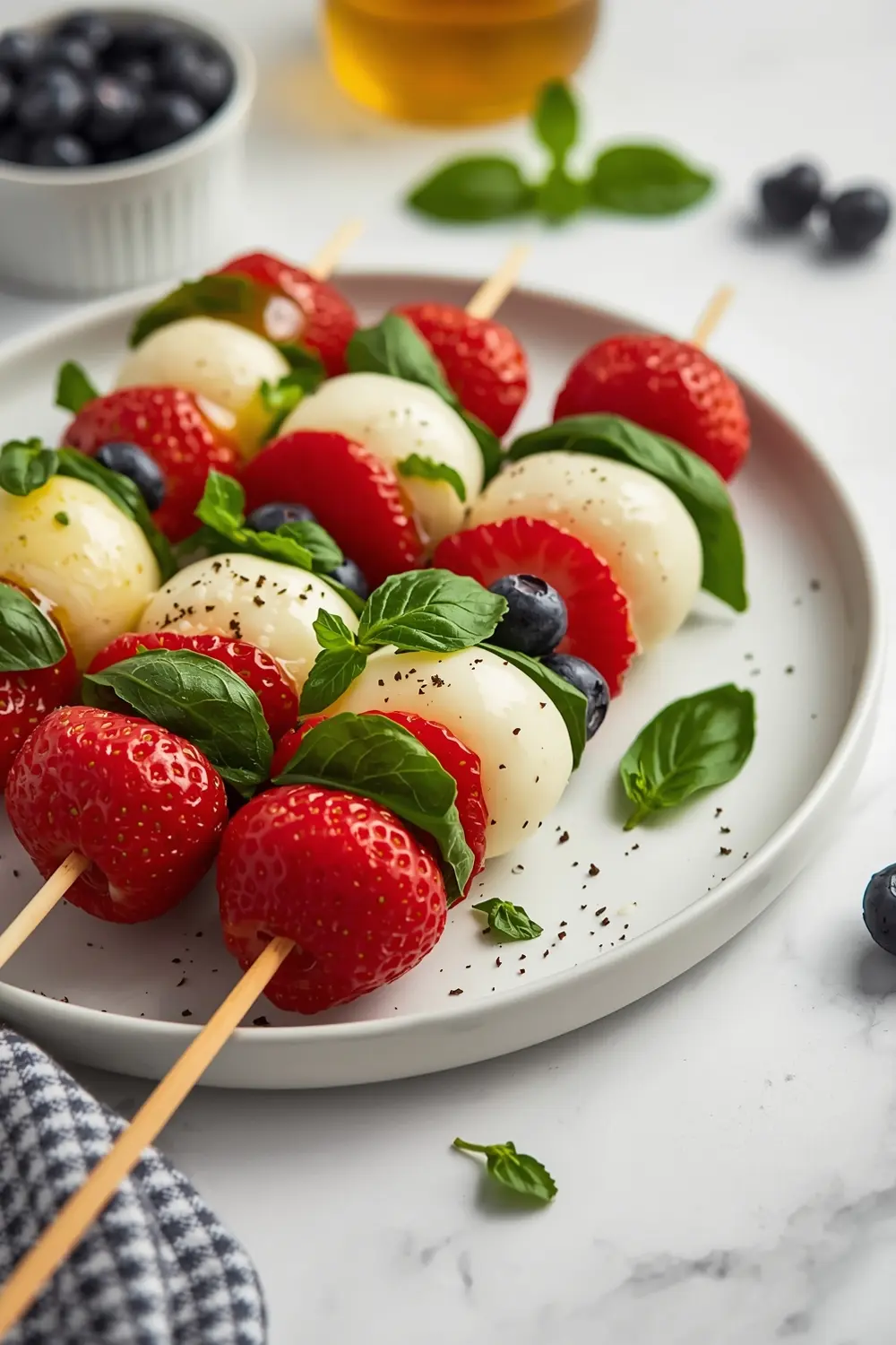 4th of july caprese skewers cozy