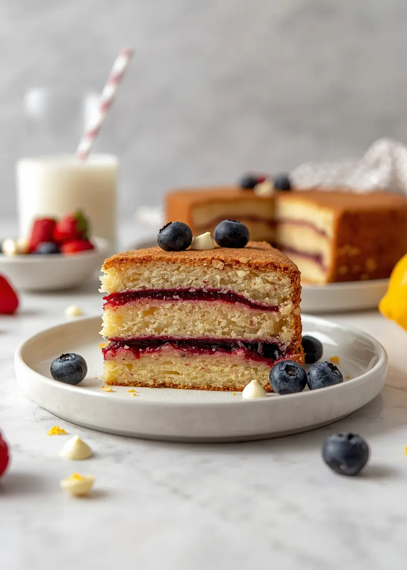 4th of july homemade cake ready to serve