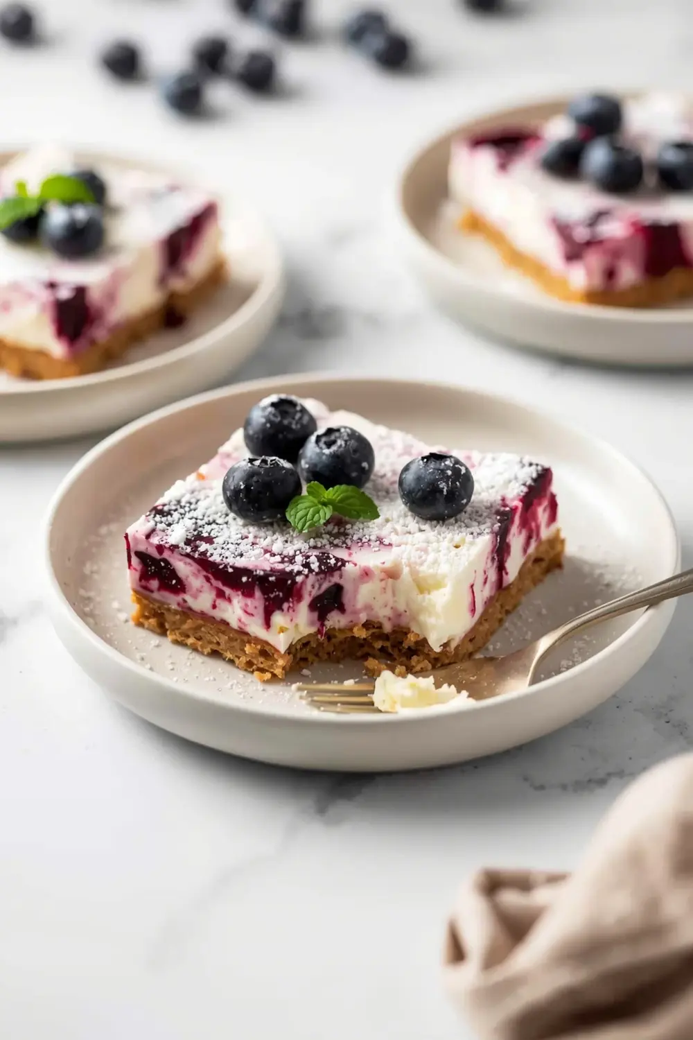 blueberry cheesecake bars cozy