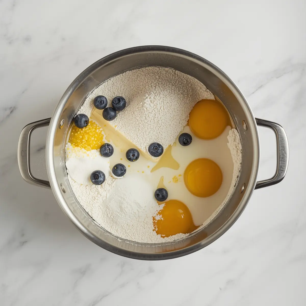 Cooking instructions for blueberry lemon poke cake cozy