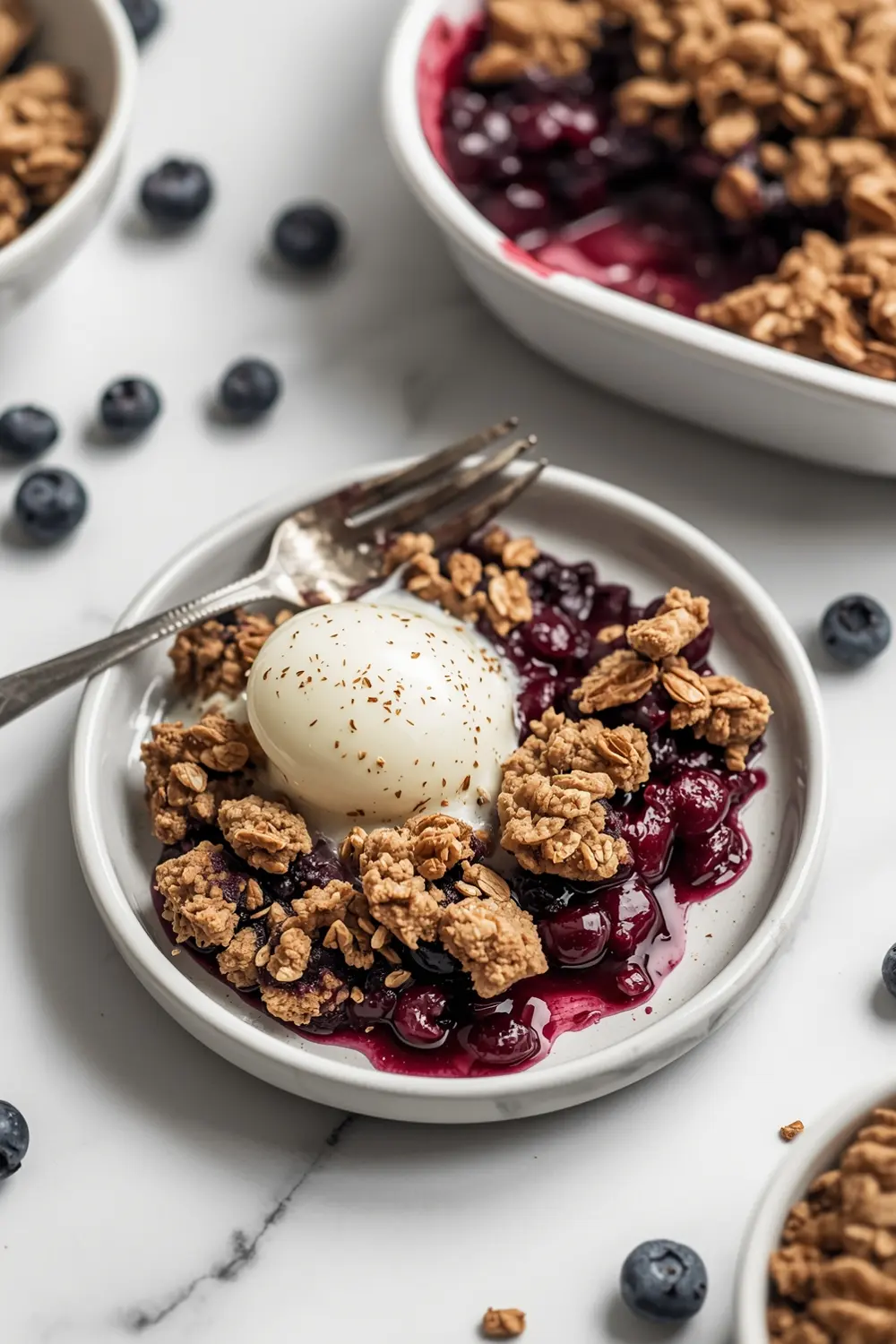 blueberry oat crisp cozy warm