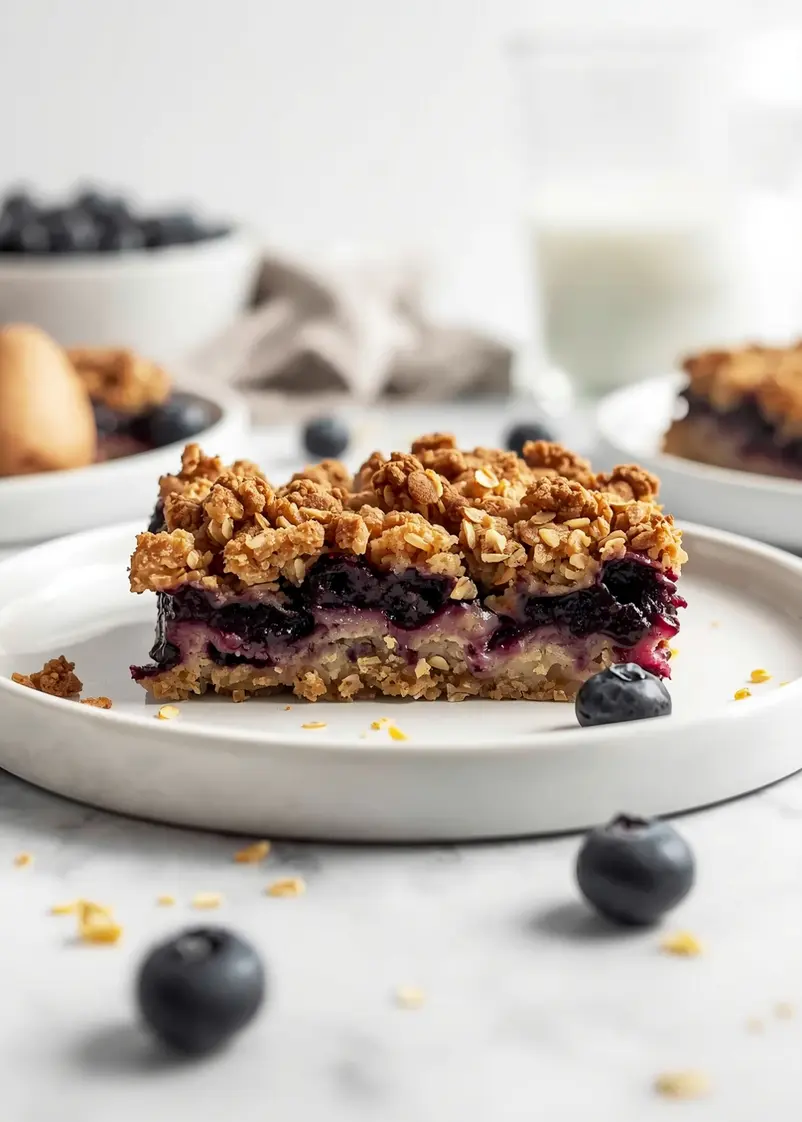 blueberry oat crisp cozy warm ready to serve