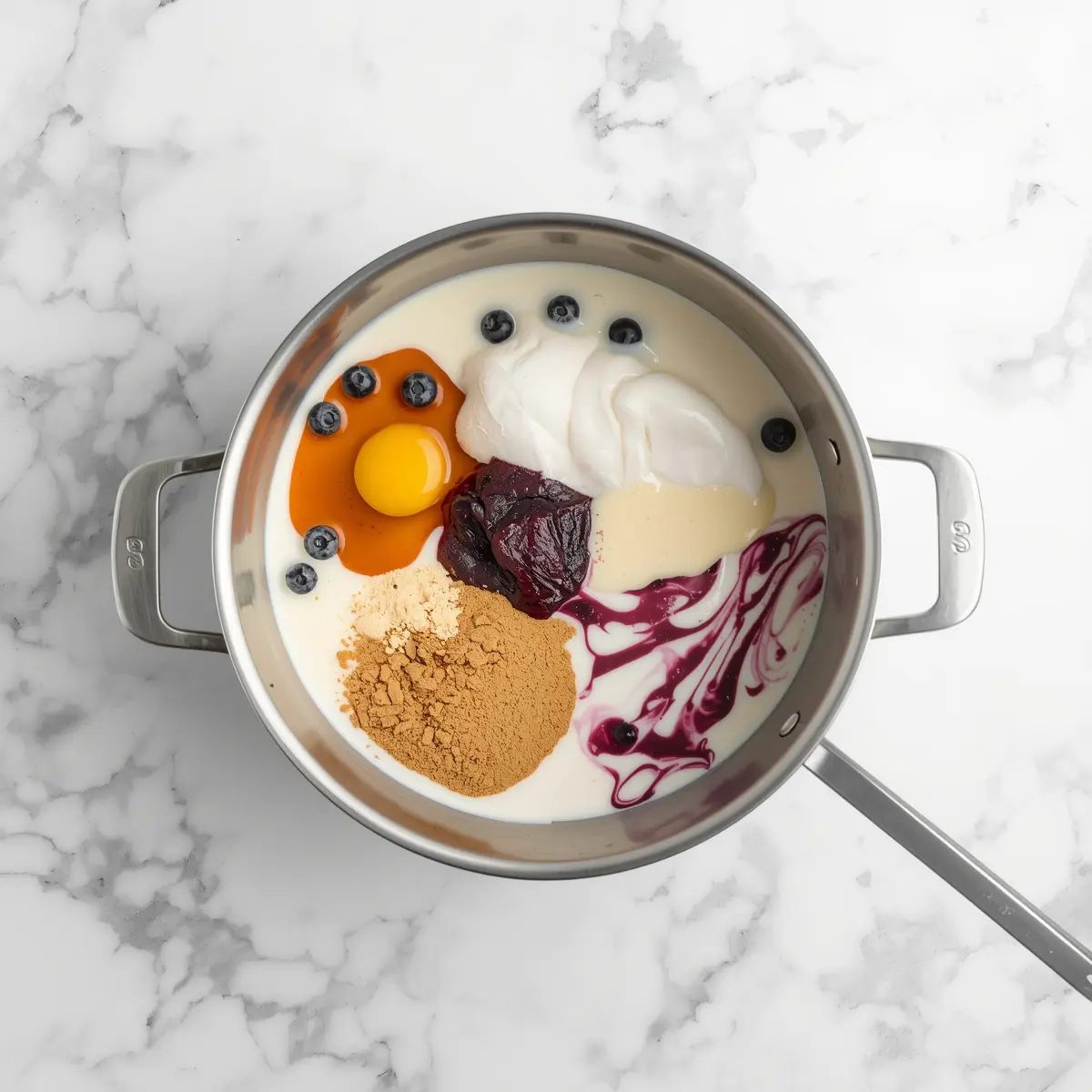 Cooking instructions for blueberry swirl ice cream cozy