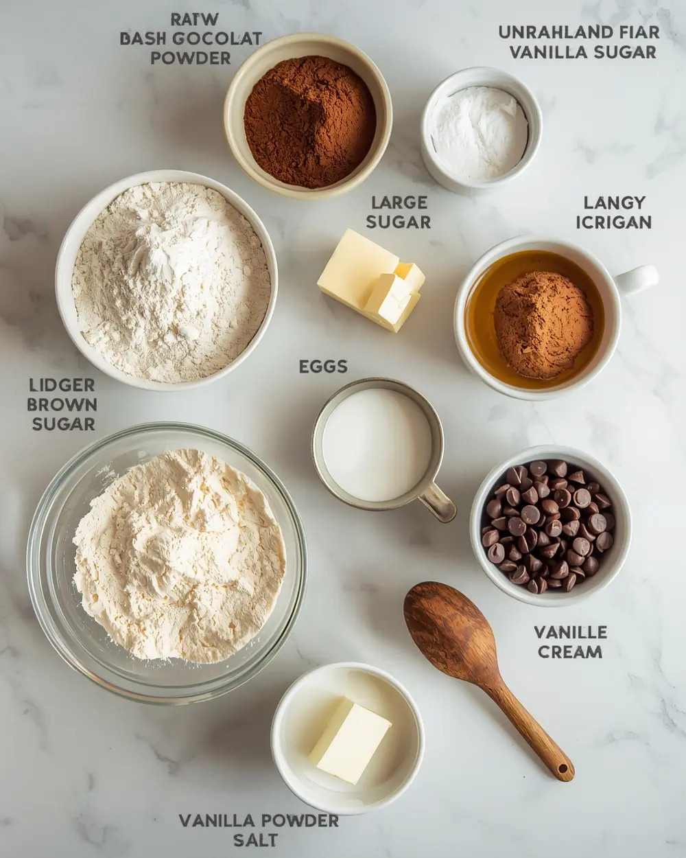 Ingredients for brownie ice cream sandwiches cozy