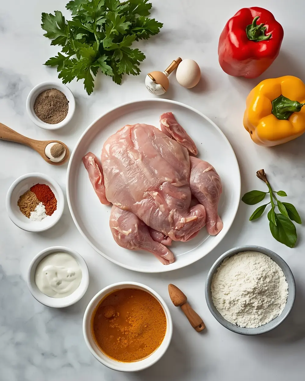 Ingredients for butter chicken recipe