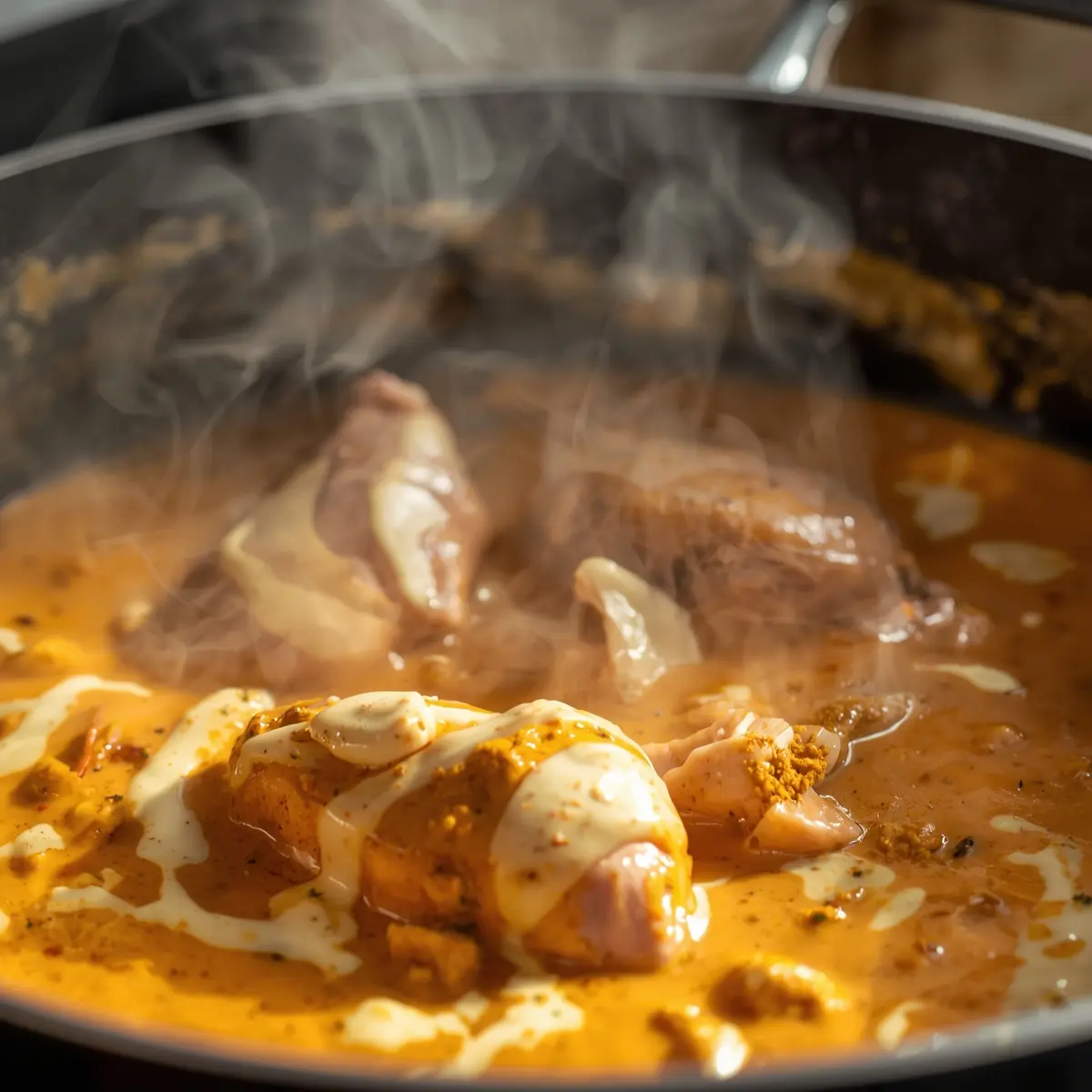 Cooking instructions for butter chicken recipe