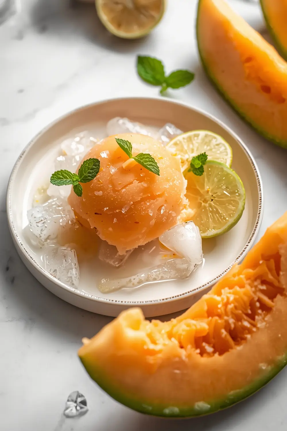 cantaloupe sorbet cozy homemade