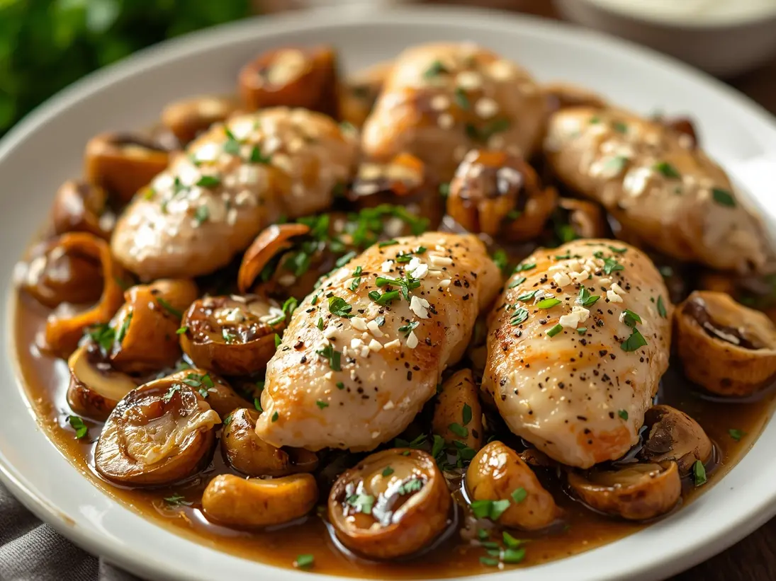 chicken Marsala recipe ready to serve