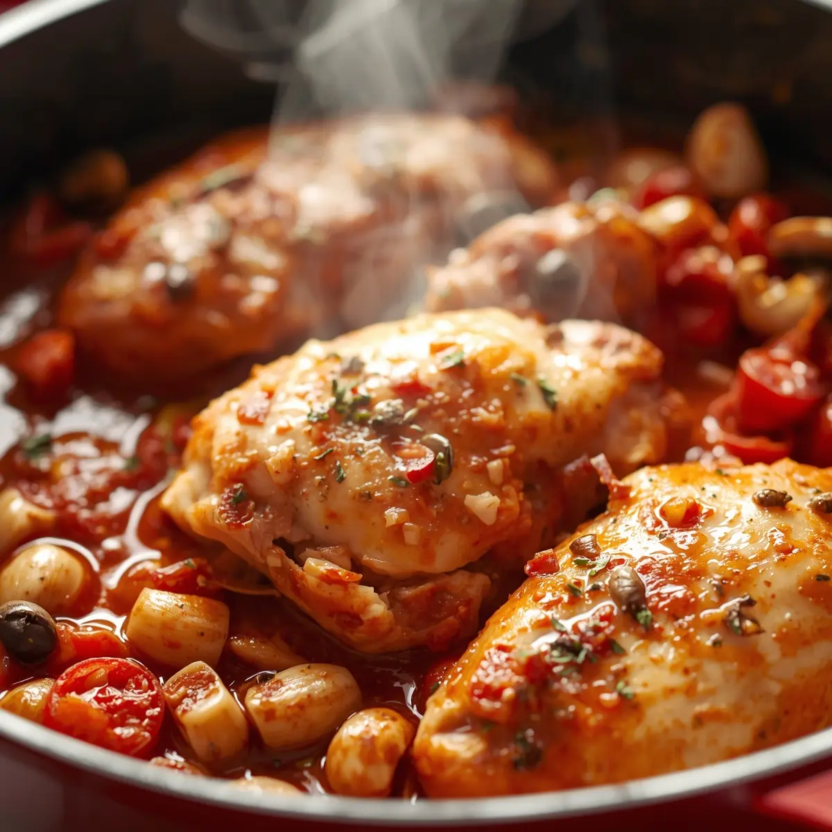 Cooking instructions for chicken cacciatore recipe