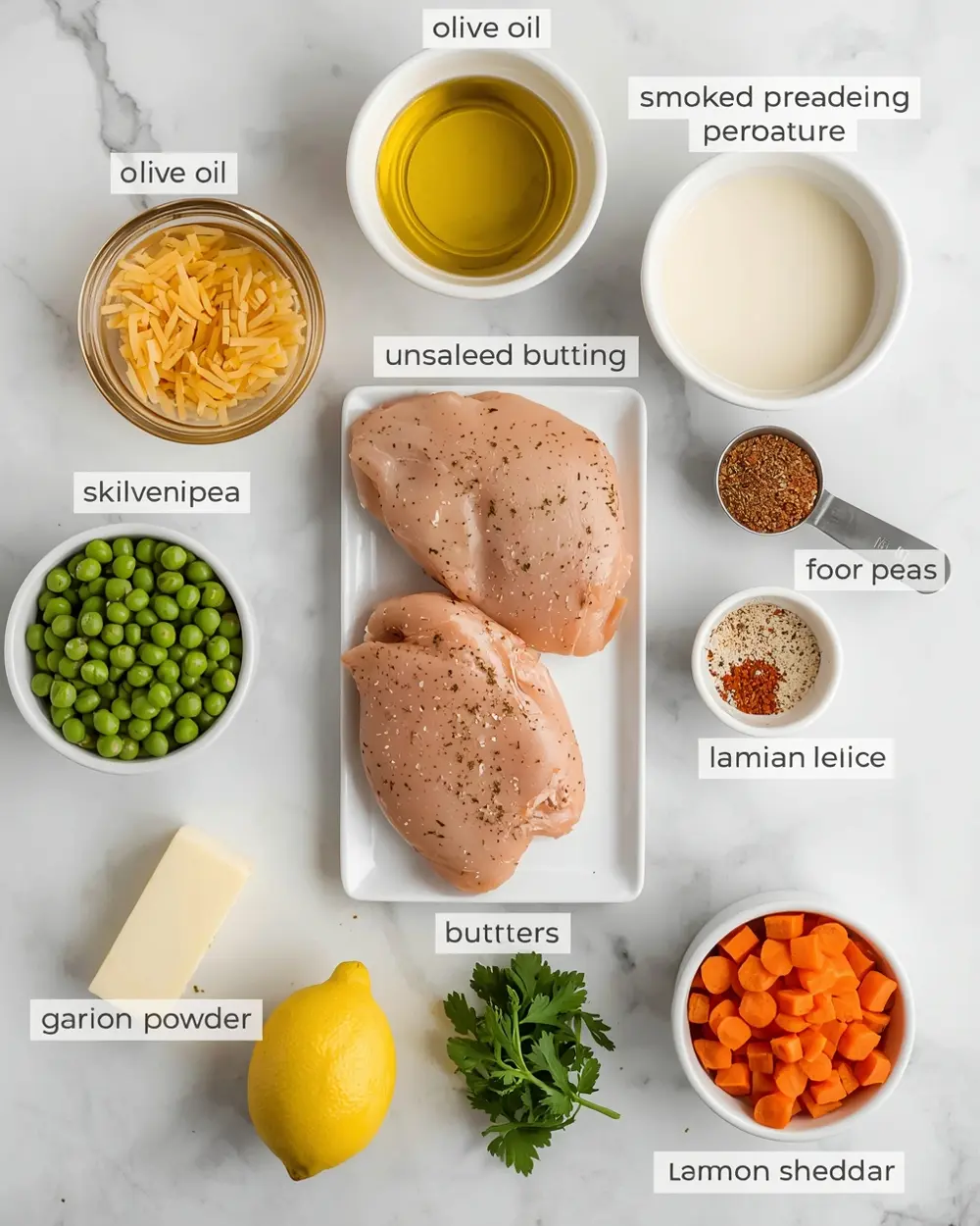 Ingredients for chicken lazone recipe