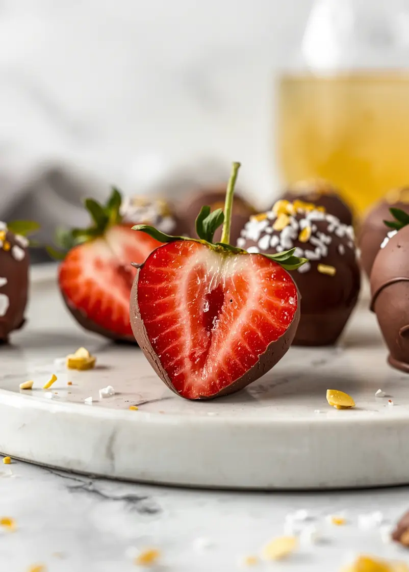 chocolate covered strawberries cozy ready to serve