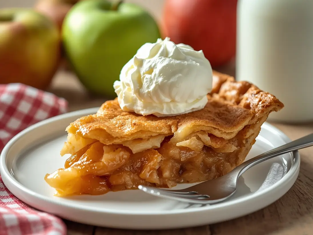 classic apple pie ready to serve