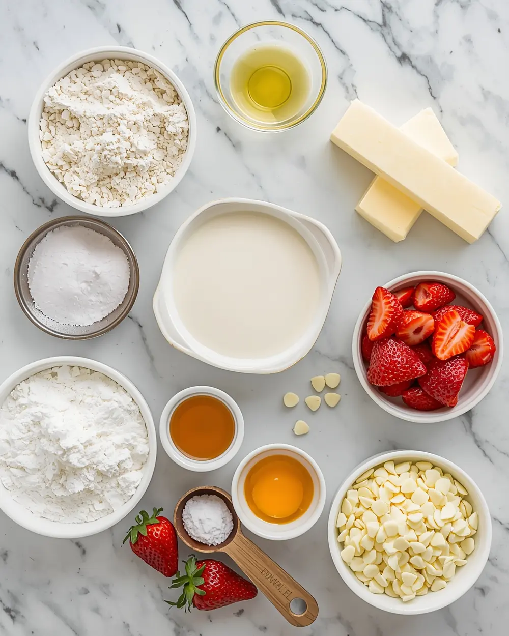 Ingredients for confetti blondies 4th july cozy