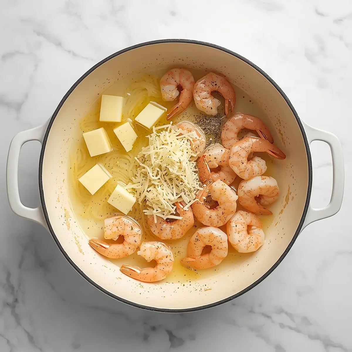 Cooking instructions for creamy garlic shrimp pasta cozy recipe