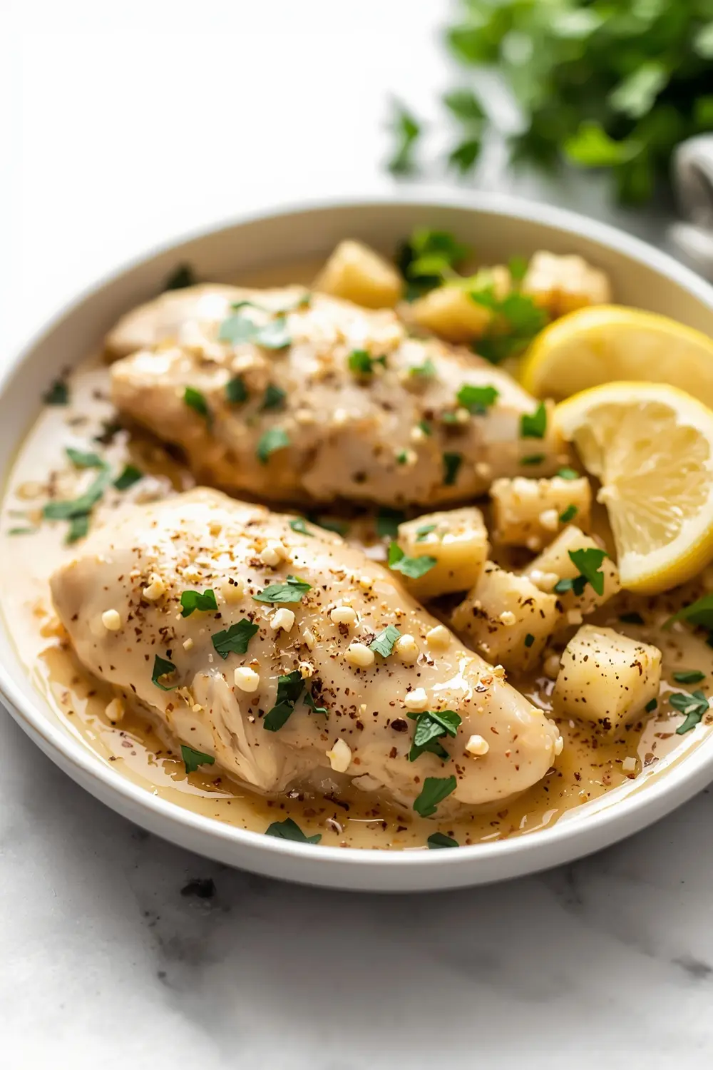 creamy lemon garlic chicken cozy