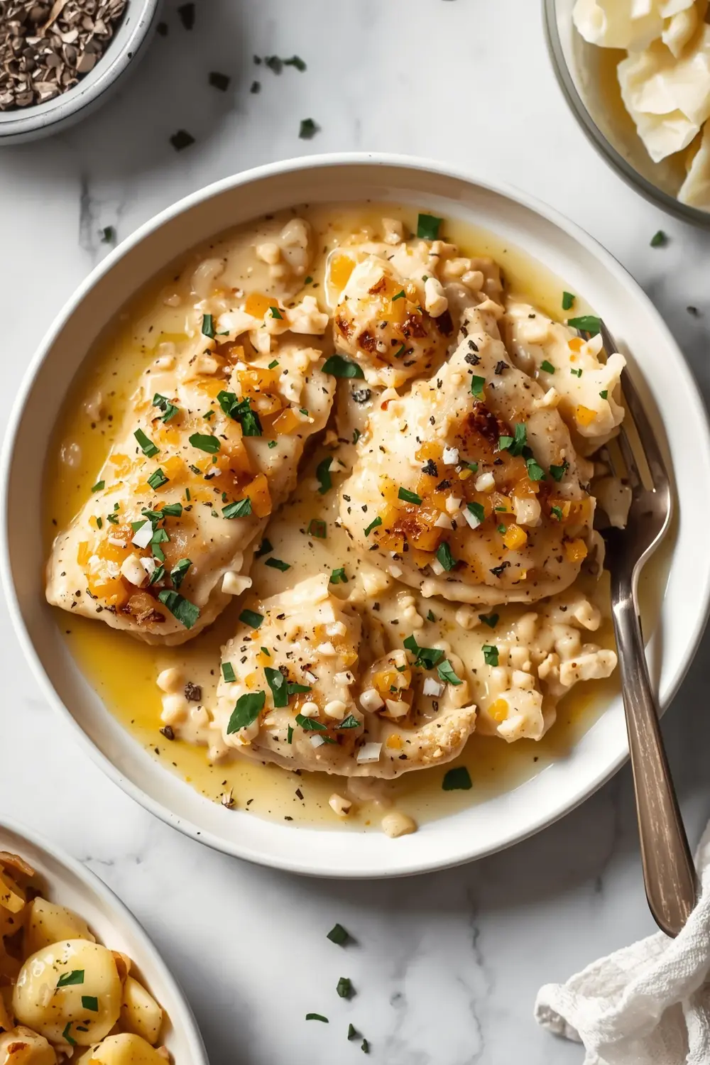 creamy lemon garlic chicken cozy