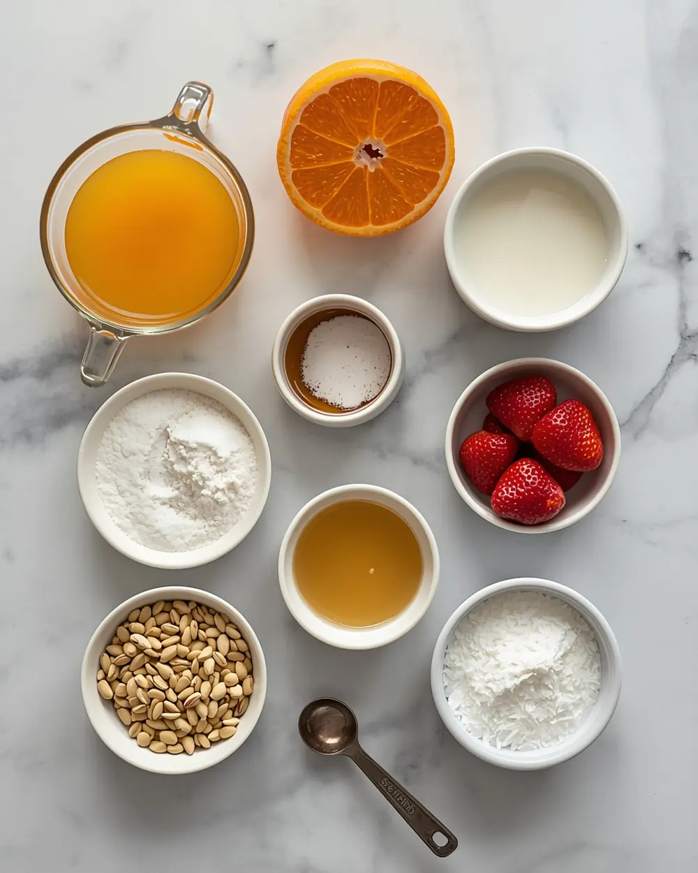 Ingredients for dreamsicle popsicles cozy