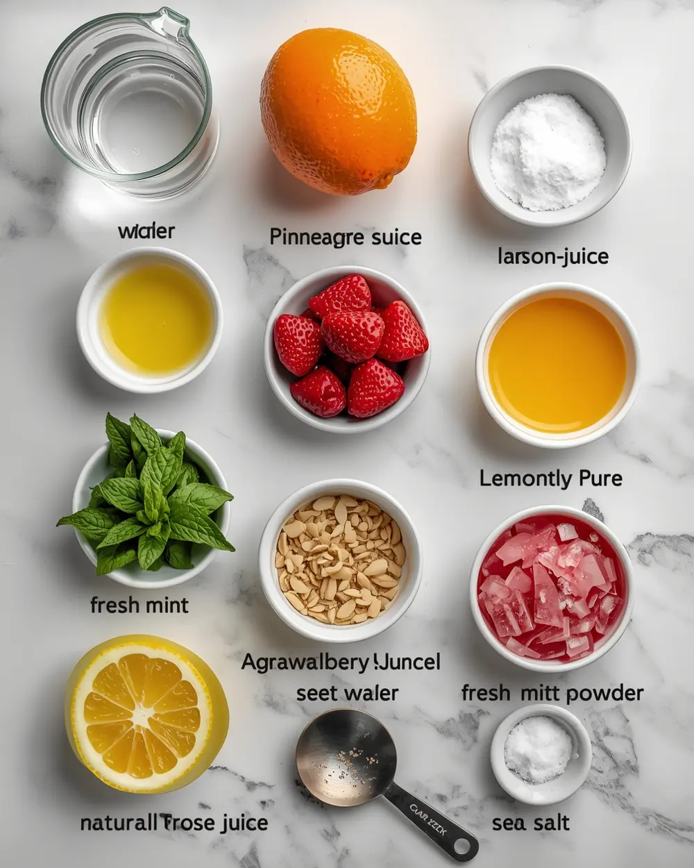 Ingredients for frozen fruit punch pops cozy