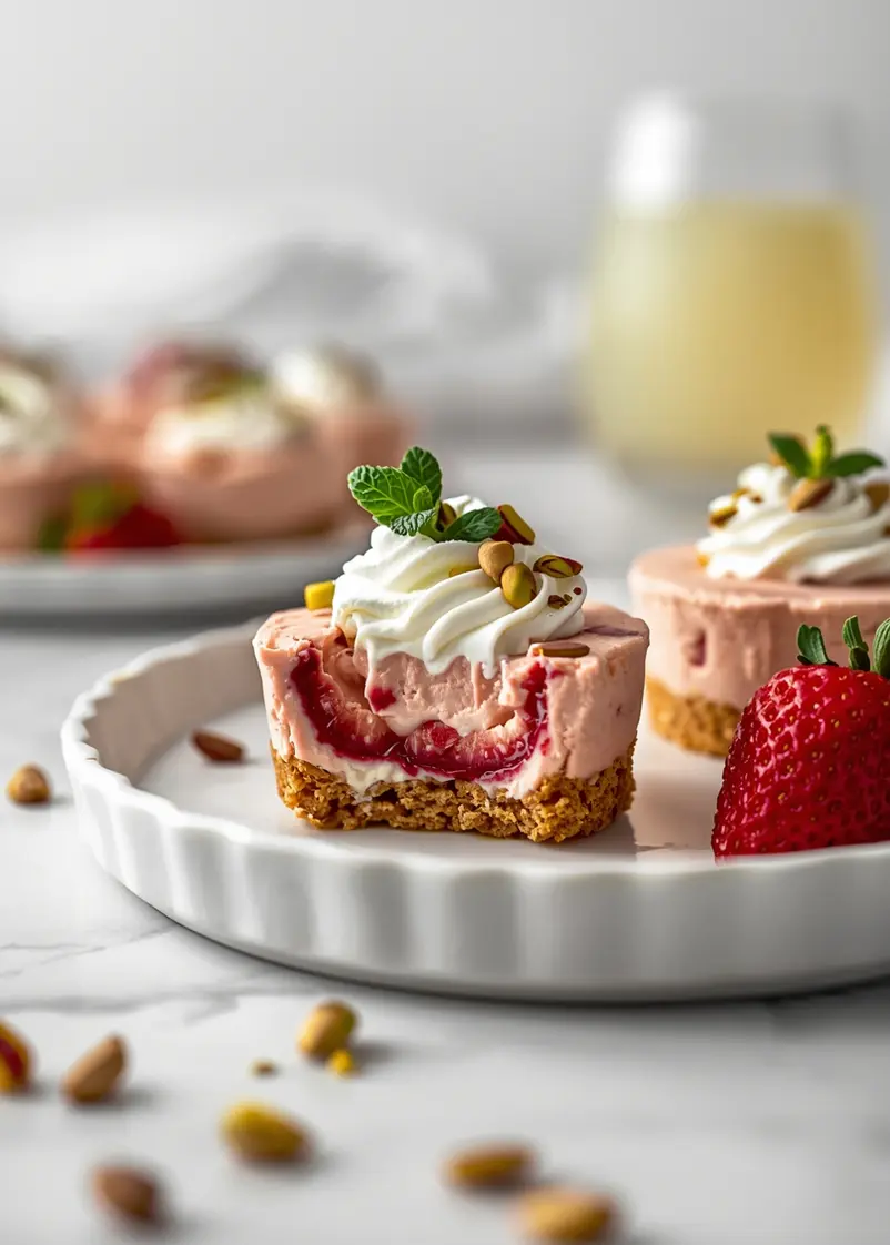 frozen strawberry cheesecake bites cozy ready to serve