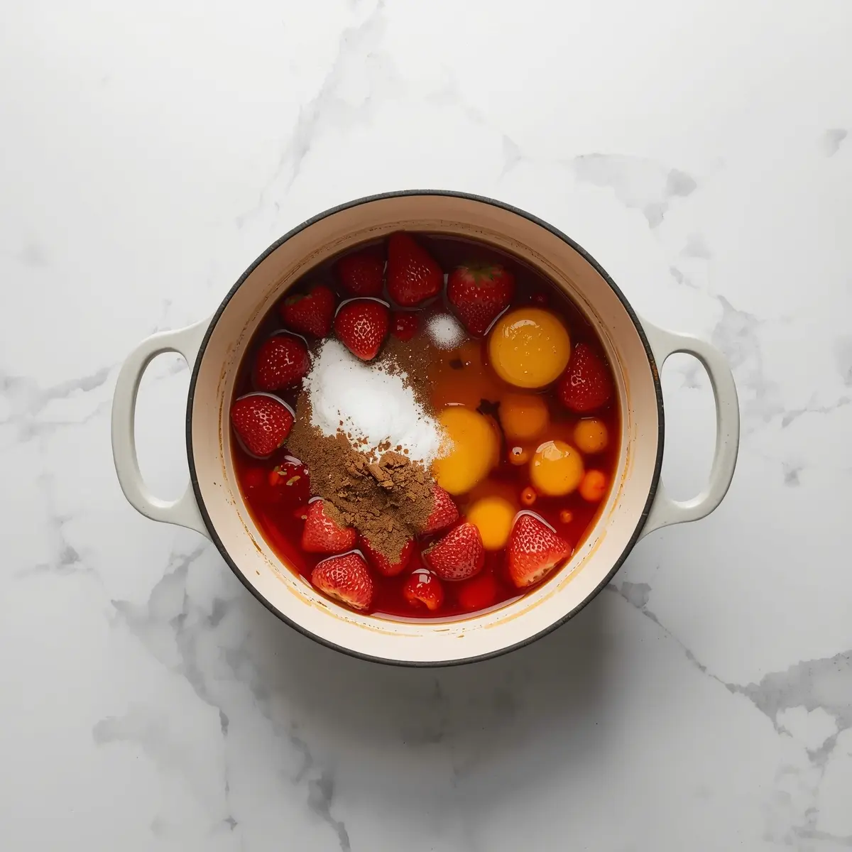 Cooking instructions for homemade strawberry sauce cozy