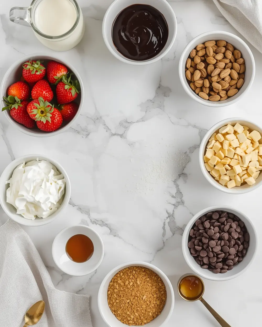 Ingredients for ice cream sundae bar cozy