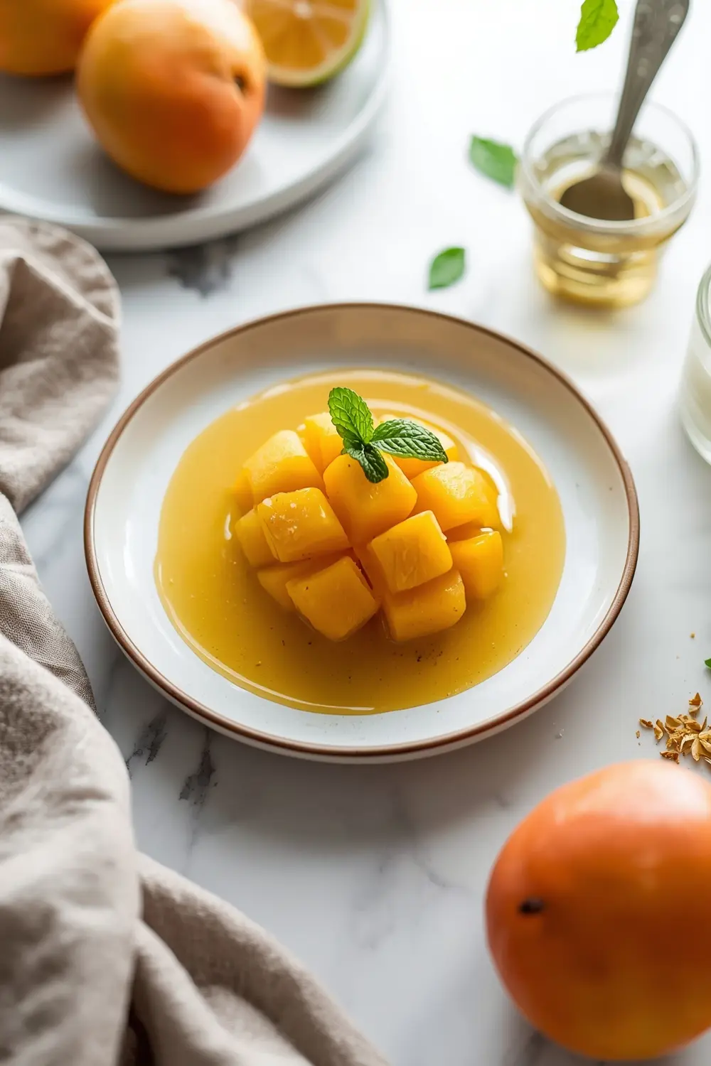 mango sorbet cozy homemade