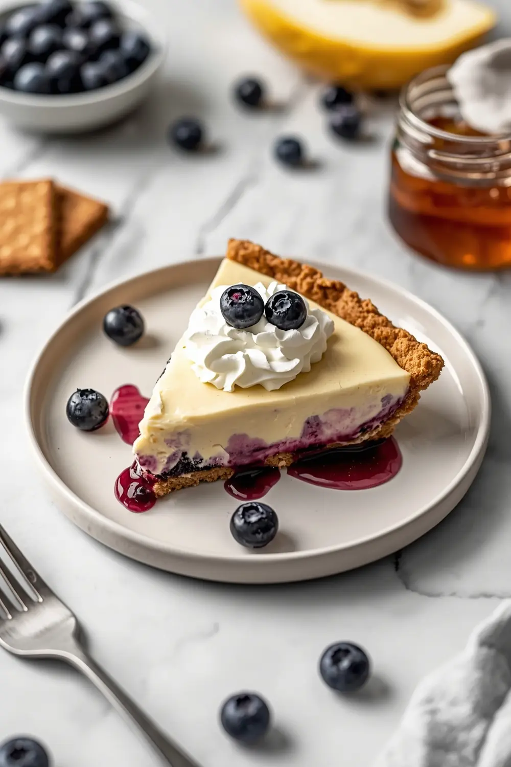 no bake blueberry cream pie cozy