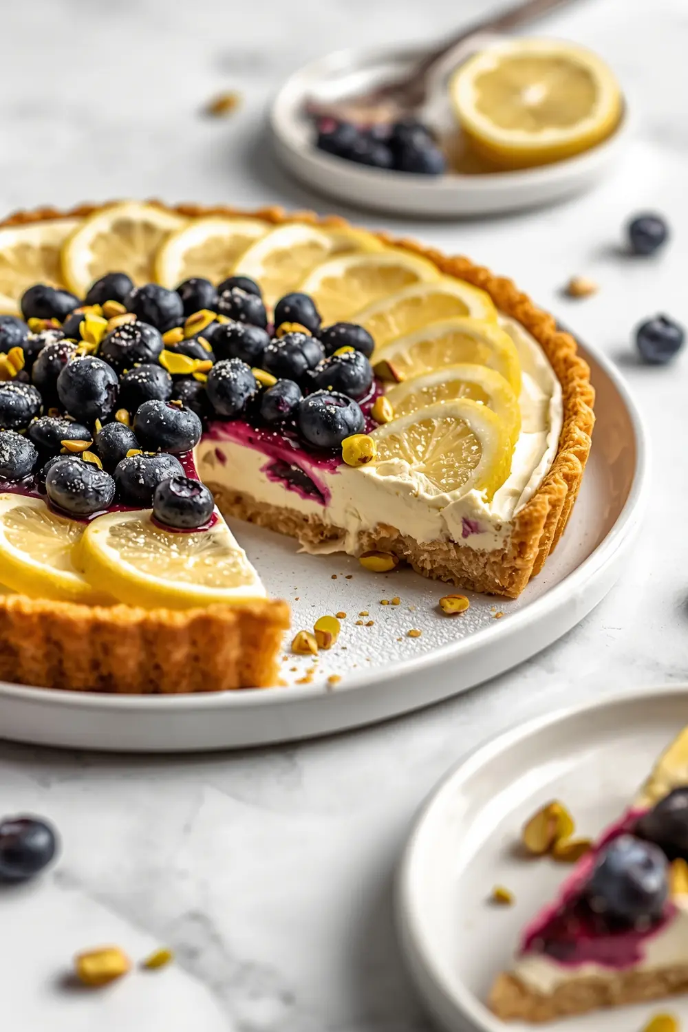 no bake blueberry lemon tart cozy