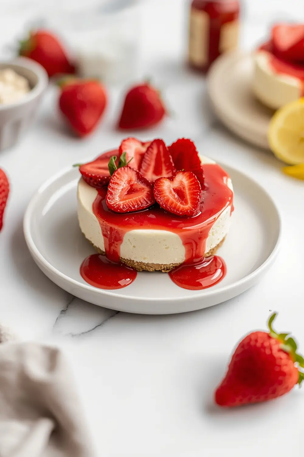 no bake strawberry cheesecake cozy