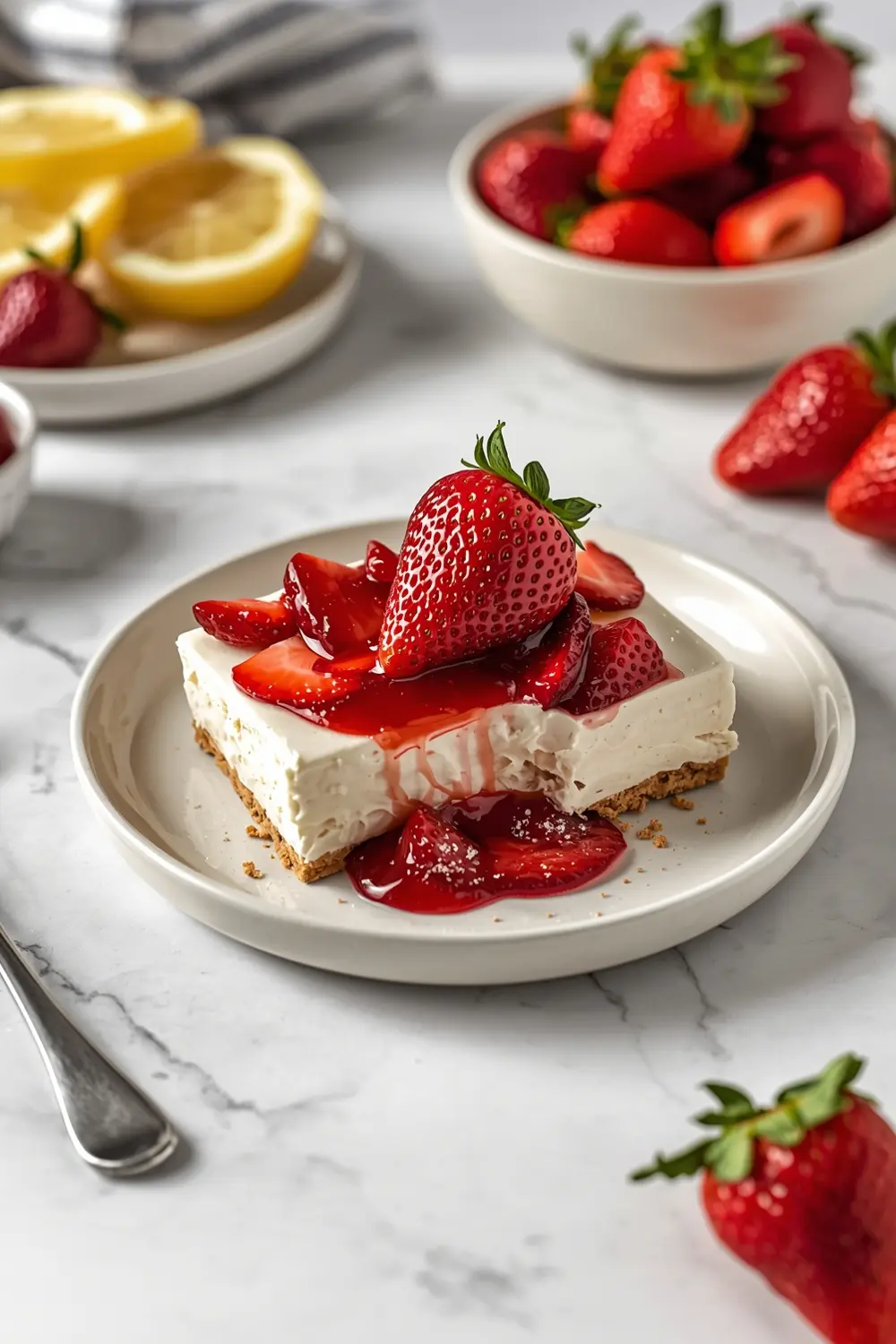 no bake strawberry cheesecake cozy