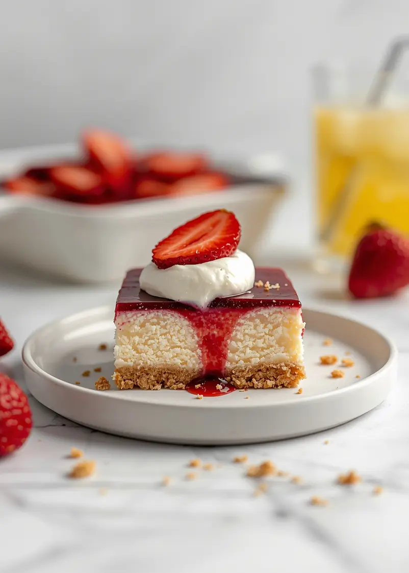 no bake strawberry cheesecake cozy ready to serve