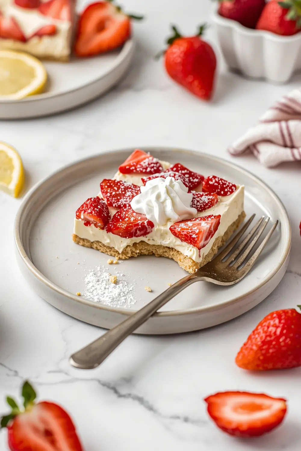 no bake strawberry cream bars cozy