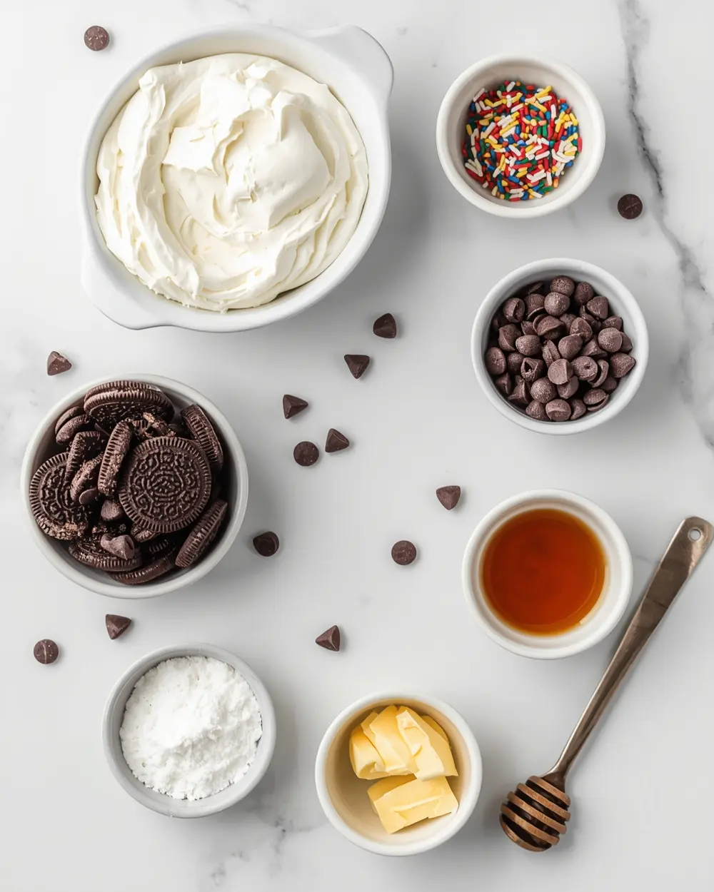 Ingredients for oreo truffles 4th july cozy