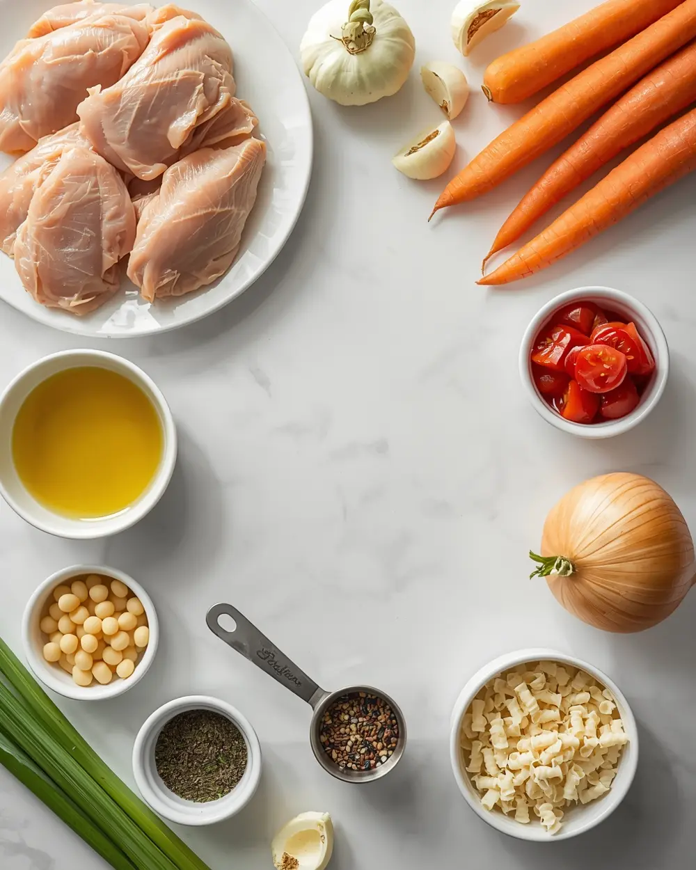 Ingredients for pasta fagioli slow cooker