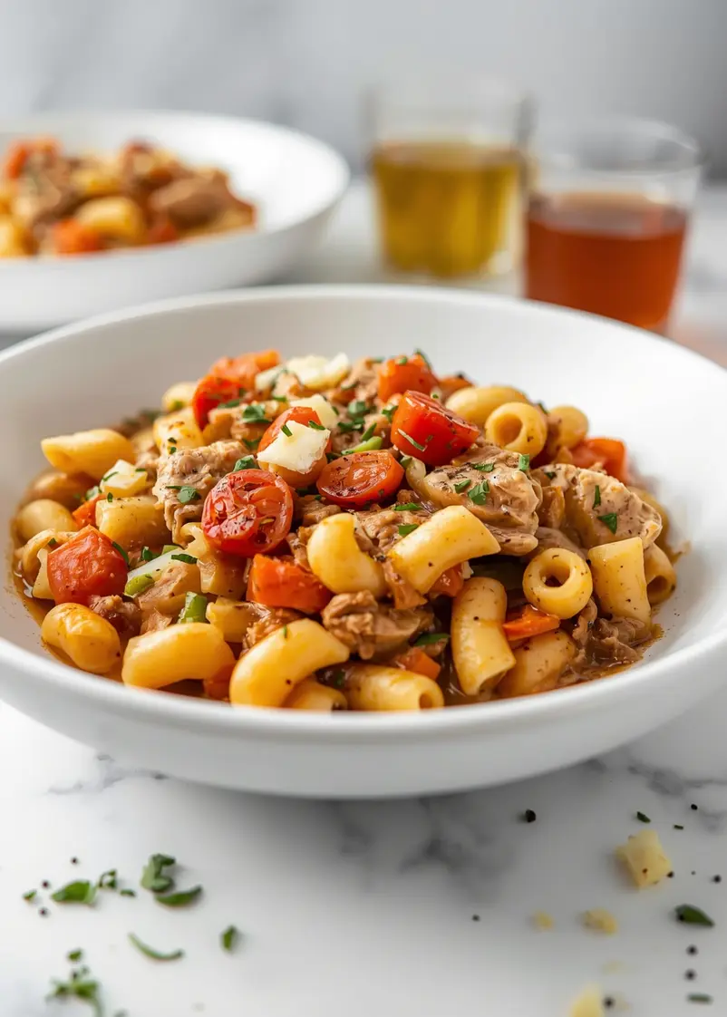 pasta fagioli slow cooker ready to serve