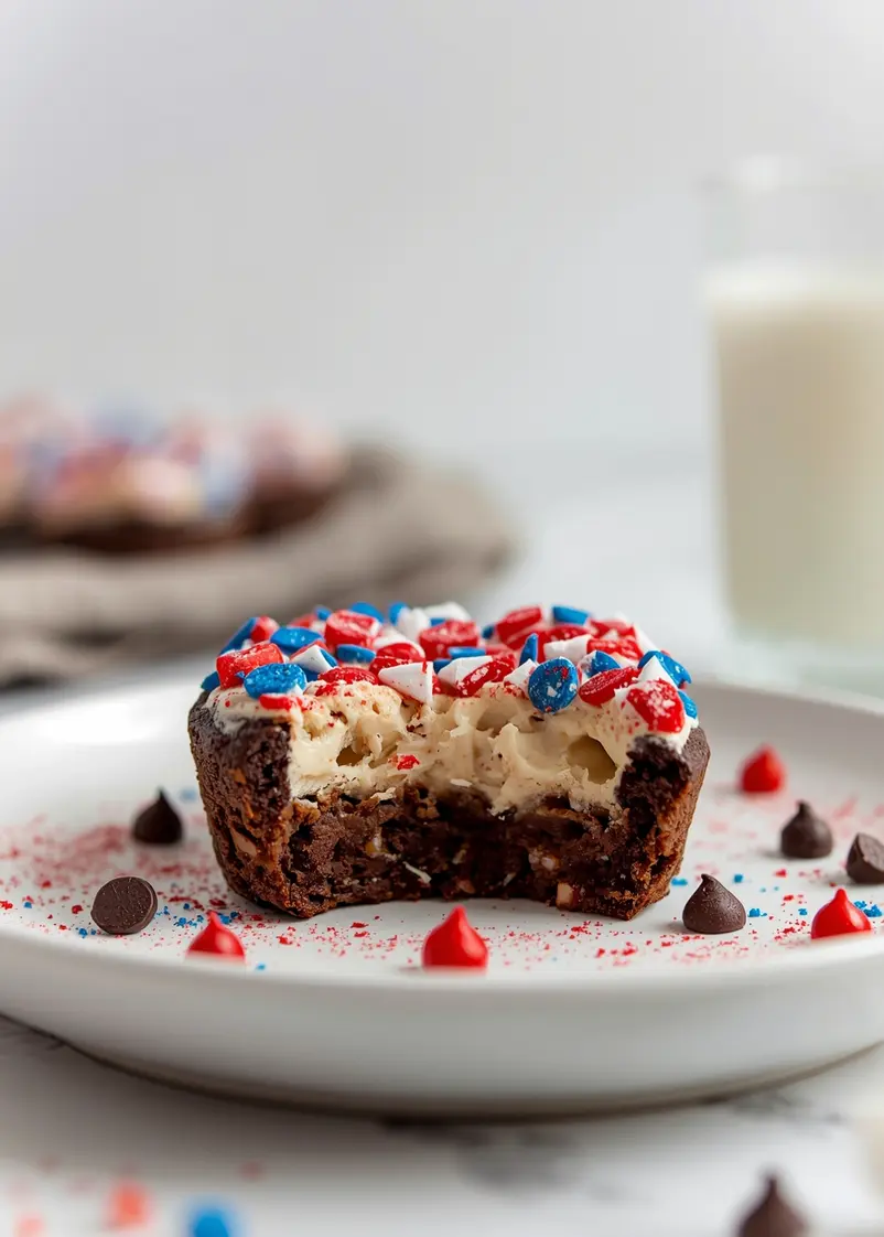 patriotic brownie bites cozy ready to serve