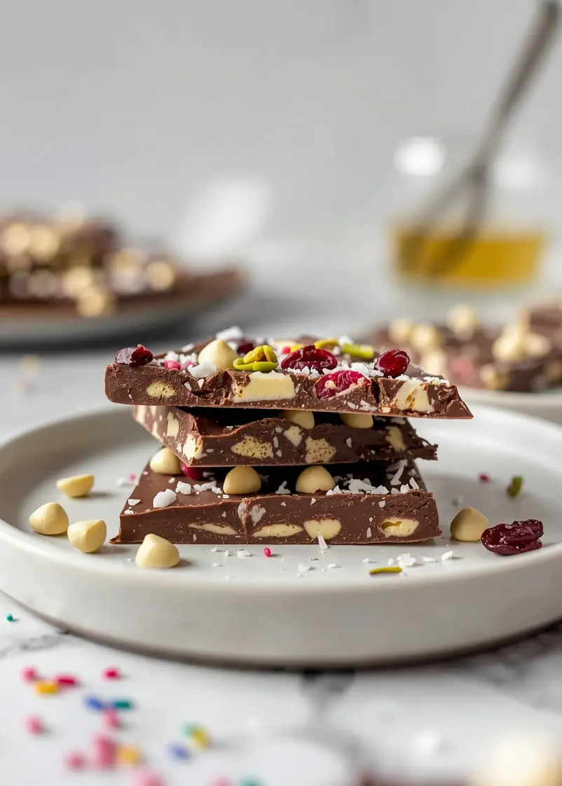 patriotic chocolate bark cozy ready to serve
