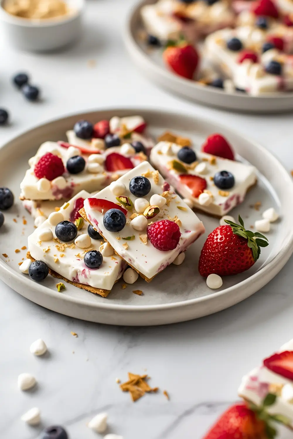patriotic frozen yogurt bark cozy