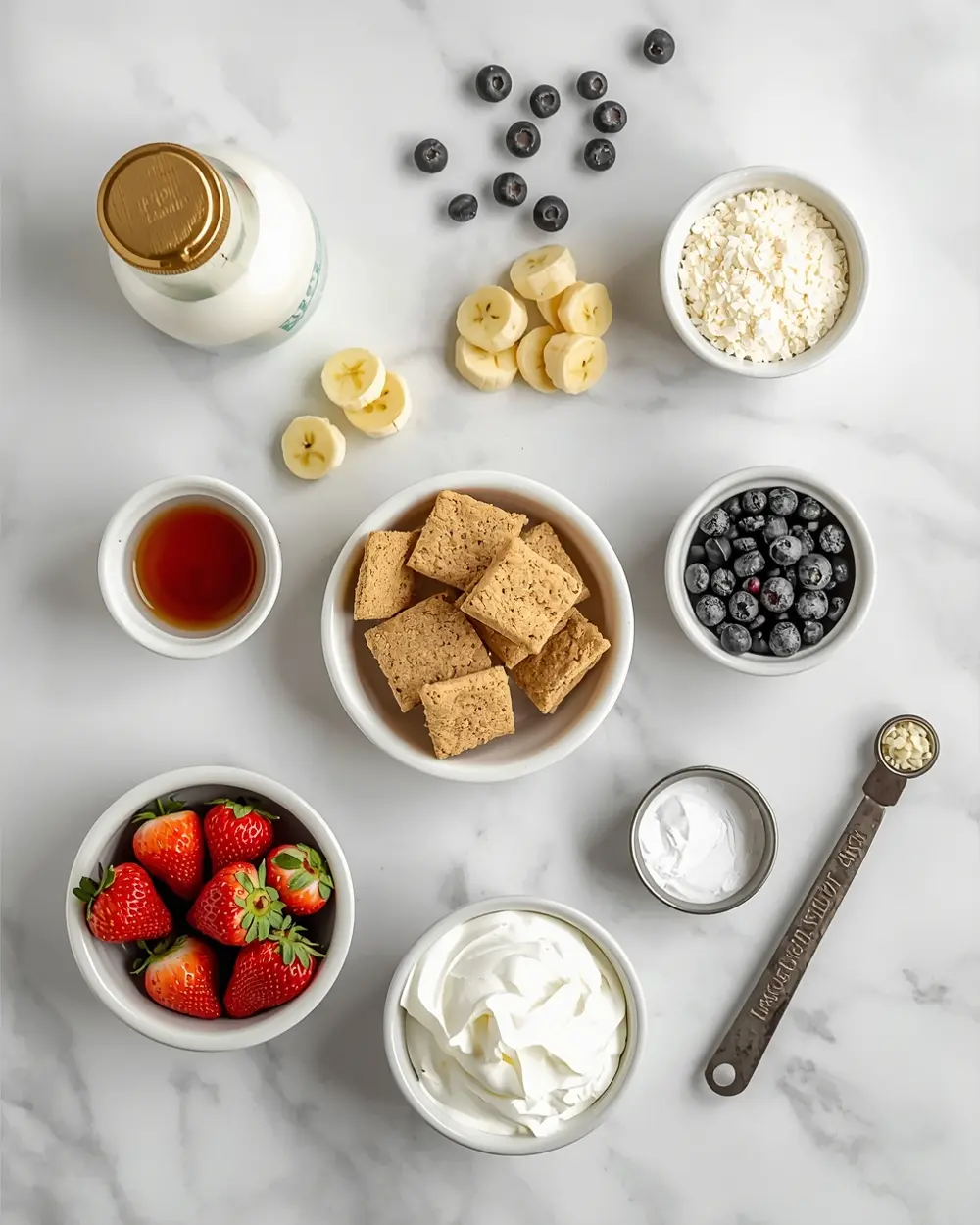 Ingredients for patriotic icebox cake cozy