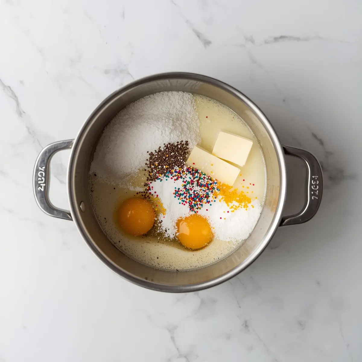 Cooking instructions for patriotic meringue kisses cozy