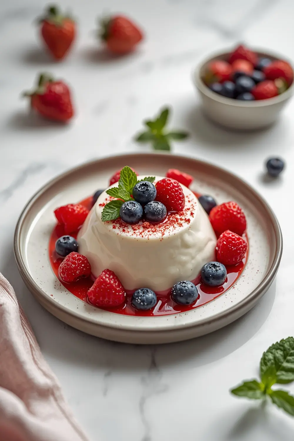 patriotic panna cotta cozy