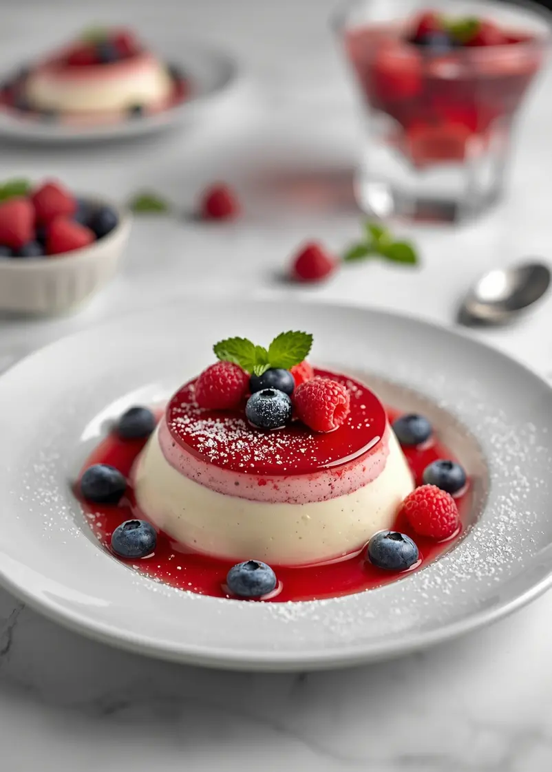 patriotic panna cotta cozy ready to serve
