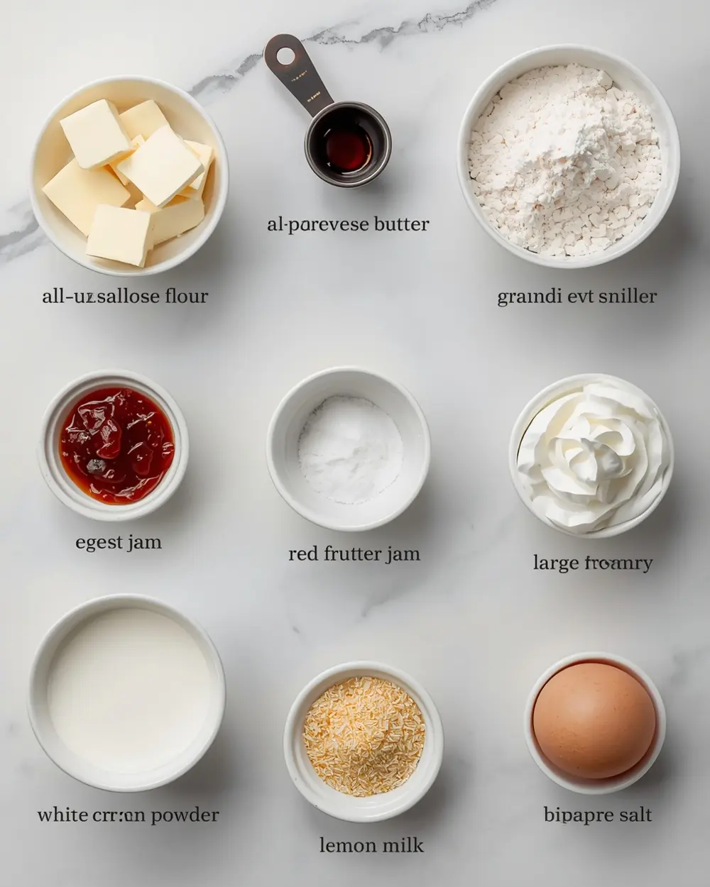 Ingredients for patriotic pinata cake cozy