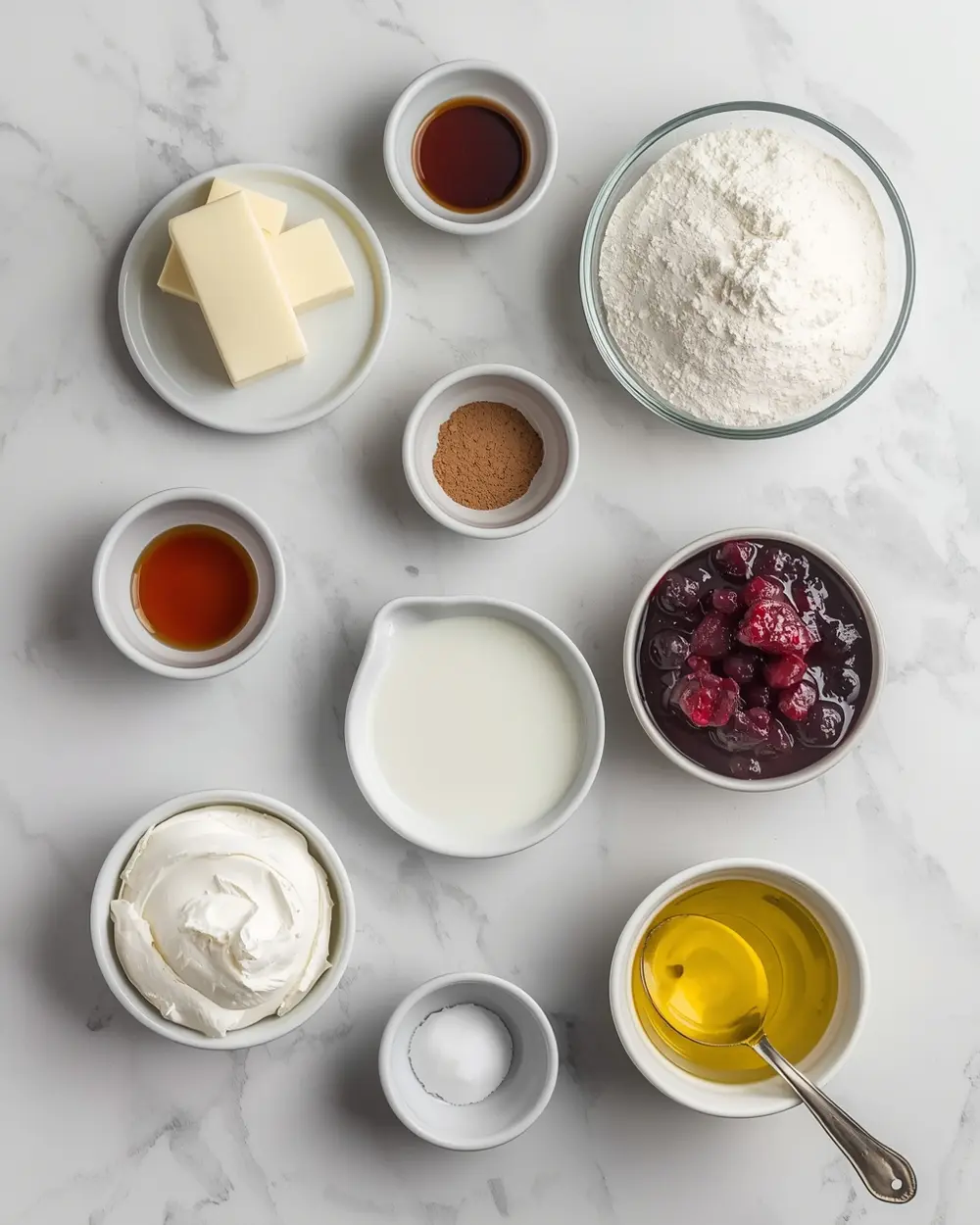 Ingredients for patriotic pinata cake cozy