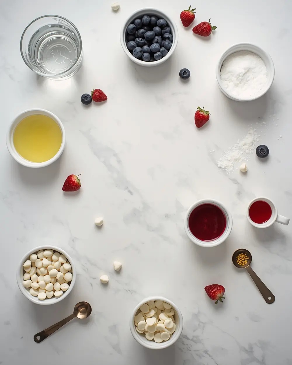 Ingredients for patriotic rocket pops cozy