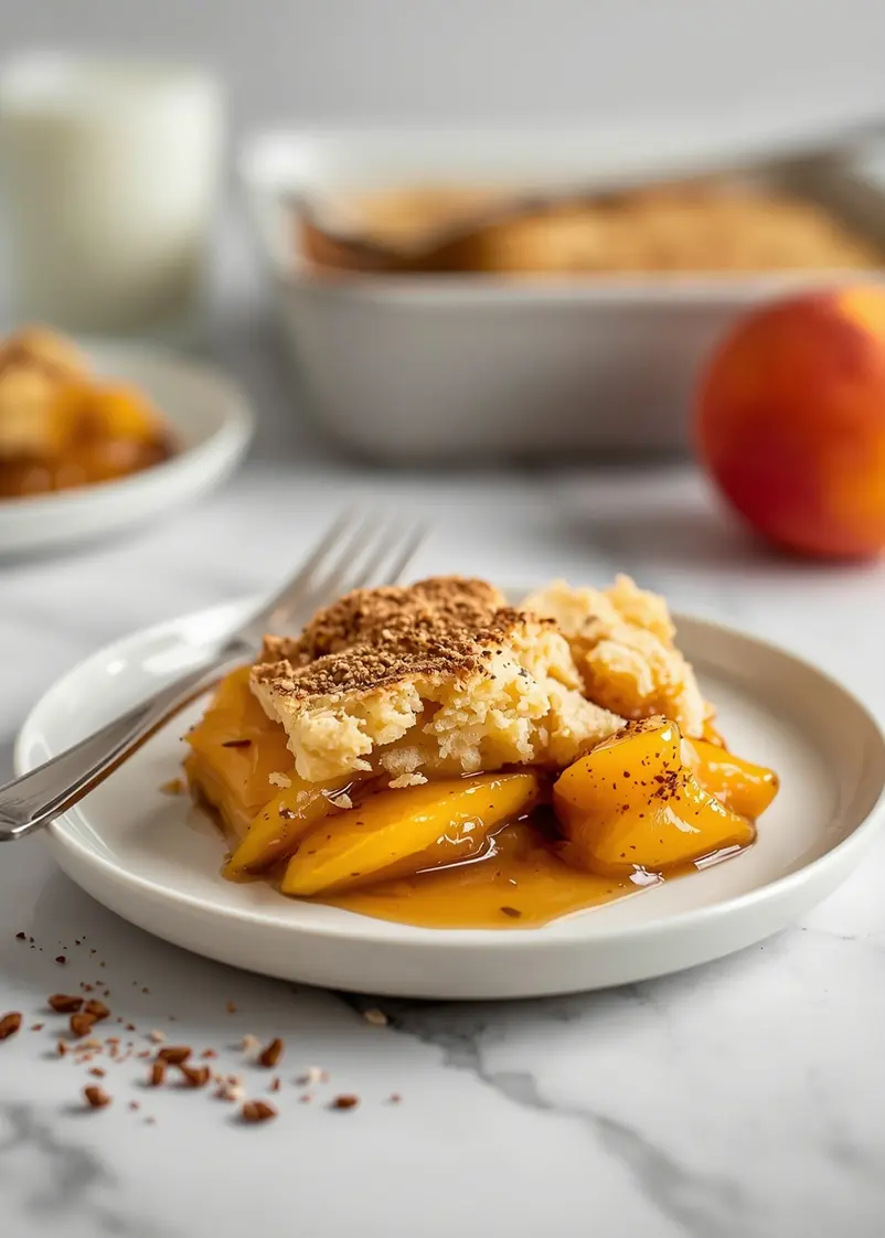 peach cobbler cozy homemade ready to serve