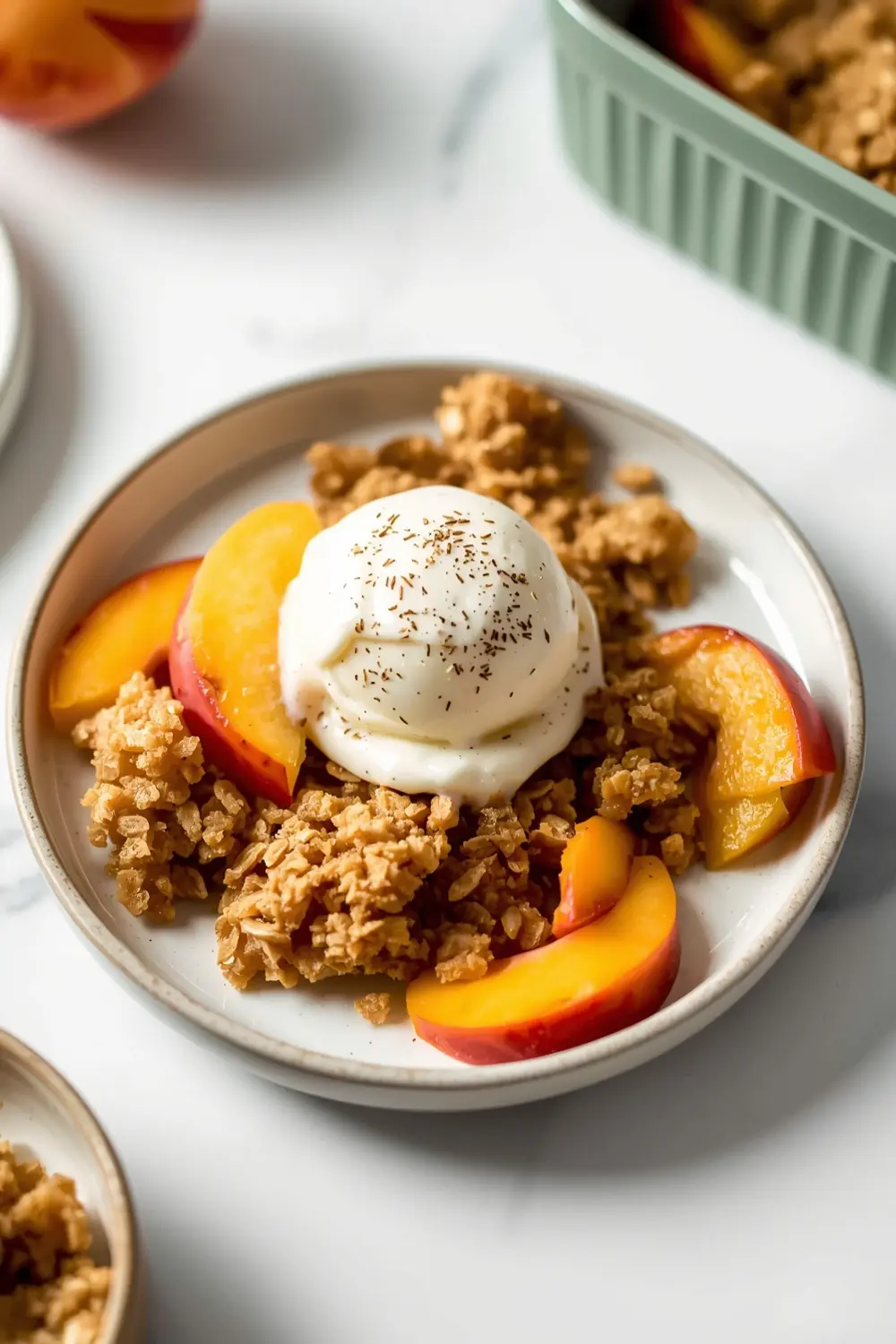 peach crumble oat cozy warm